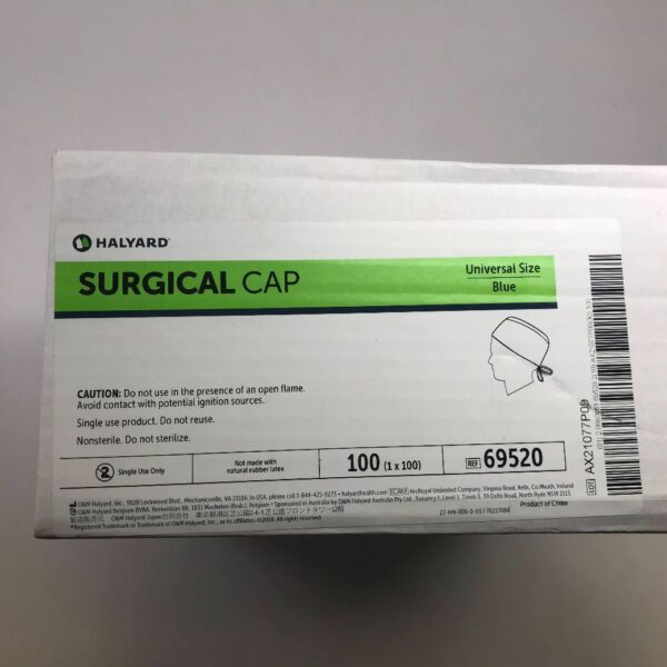 HALYARD 69520 Surgical Cap, Universal Size Blue