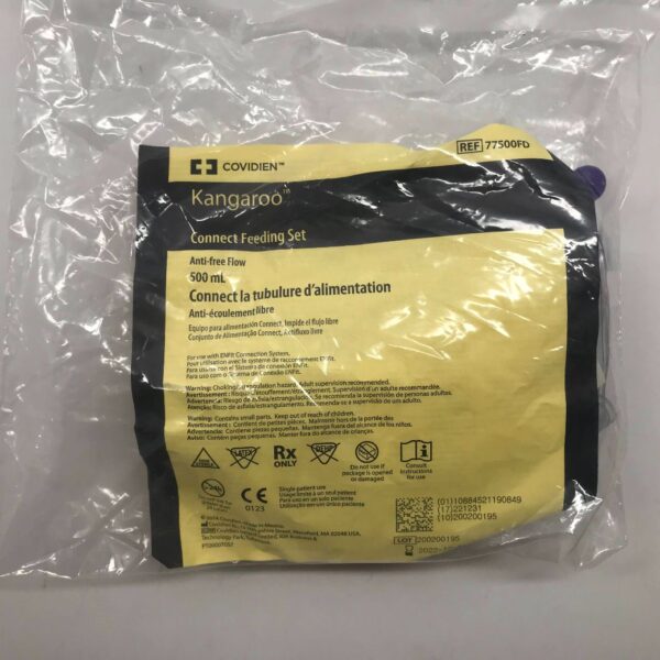 COVIDIEN 77500FD Kangaroo Connect Feeding Set, Anti-Free Flow, 500mL