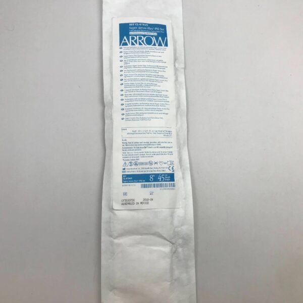 ARROW CL-07845 Super Arrow-Flex PSI Set With Integral Hemostasis Valve/Side Port And Radiopaque Tip Marker Band, 8Fr, 45cm (X)