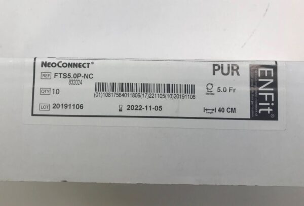 NeoMed FTS5.0P-NC NeoConnect Polyurethane Feeding Tube with ENFIT Connector 5Fr (10/Bx)(X)