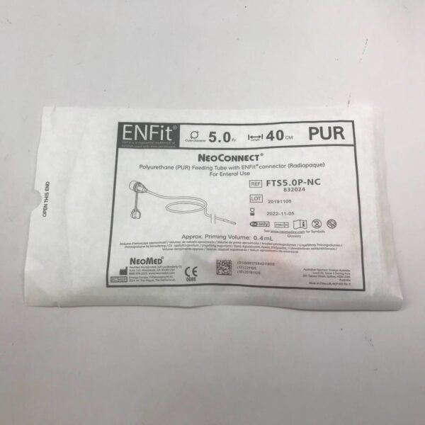 NeoMed FTS5.0P-NC NeoConnect Polyurethane Feeding Tube with ENFIT Connector 5Fr (10/Bx)(X)