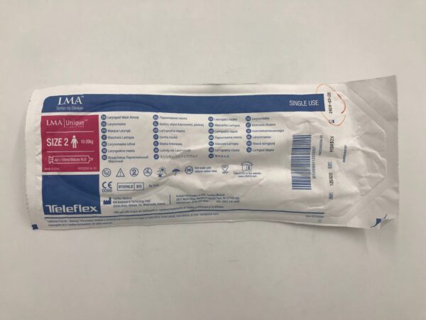 TELEFLEX 125020 LMA Unique Single Use Laryngeal Mask Airway, Size 2, 10-20kg (X)