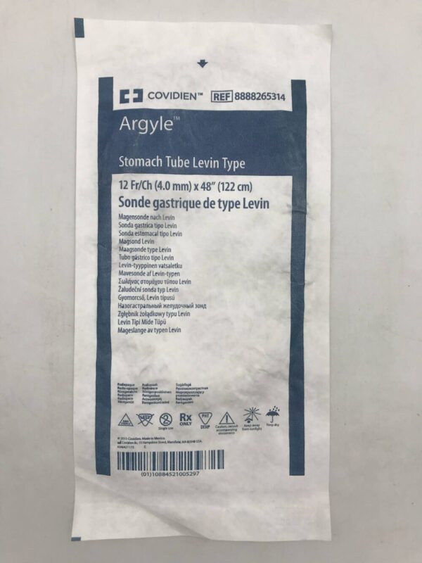 COVIDIEN 8888265314 Argyle Stomach Tube Levin Type, 12Fr/Ch x 48" (X)