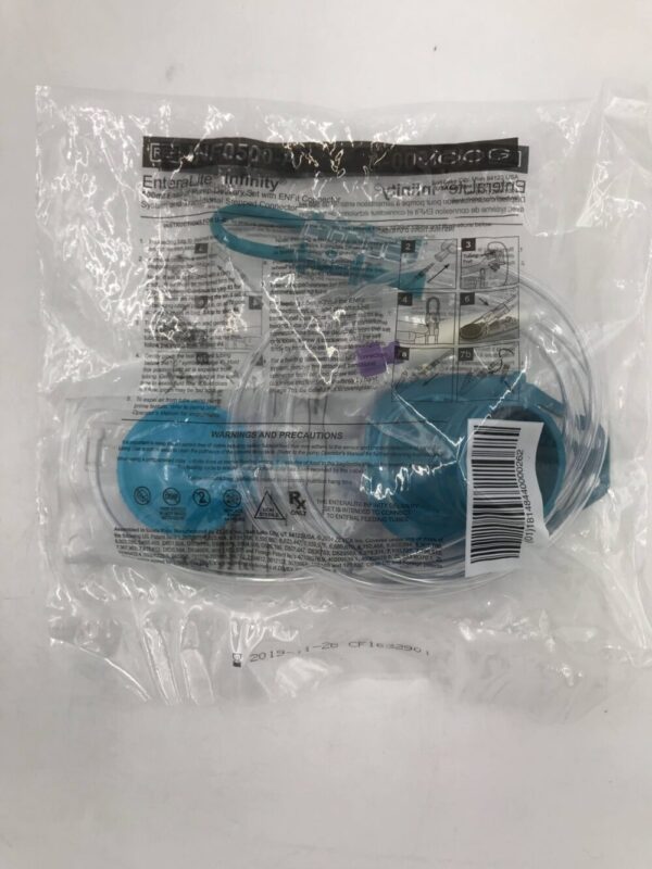 ZEVEX/ MOOG INF0500-A EnteraLite Infinity 500mL Enteral Pump Delivery Set w/ ENFit Connector System & Transitional Stepped Connector (X)