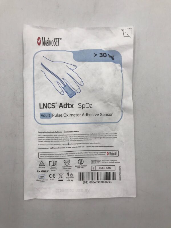MASIMO 1859 LNCS Adtx SpO2 Adult Pulse Oximeter Adhesive Sensor, >30kg (X)