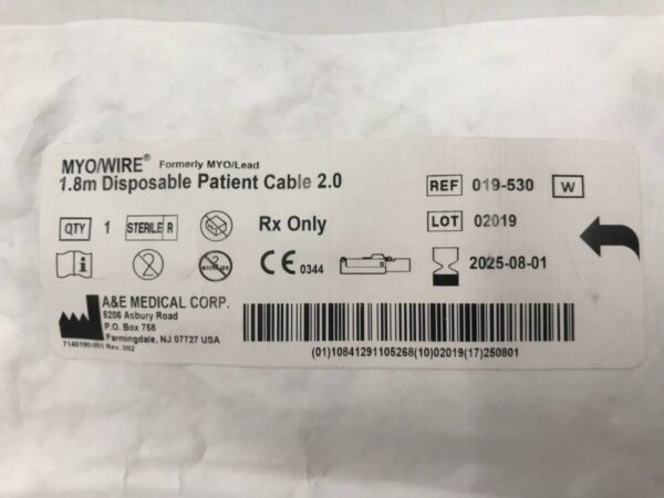 A&E MEDICAL 019-530 Myo/Wire 1.8m Disposable Patient Cable 2.0