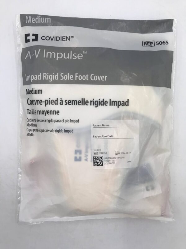 COVIDIEN 5065 A-V Impulse Impad Rigid Sole Foot Cover, Medium