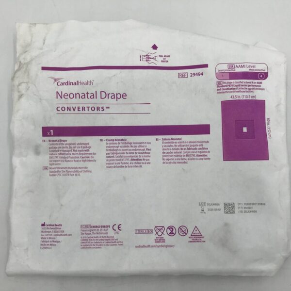 Cardinal Health 29494 Neonatal Drape Convertors, 110.5cm x 152cm, Level 4