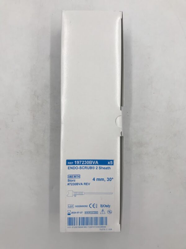 MEDTRONIC 197230BVA Endo-Scrub 2, Use with Storz #7230BVA REV, (4mm,30 degrees) (5/Box) (X)