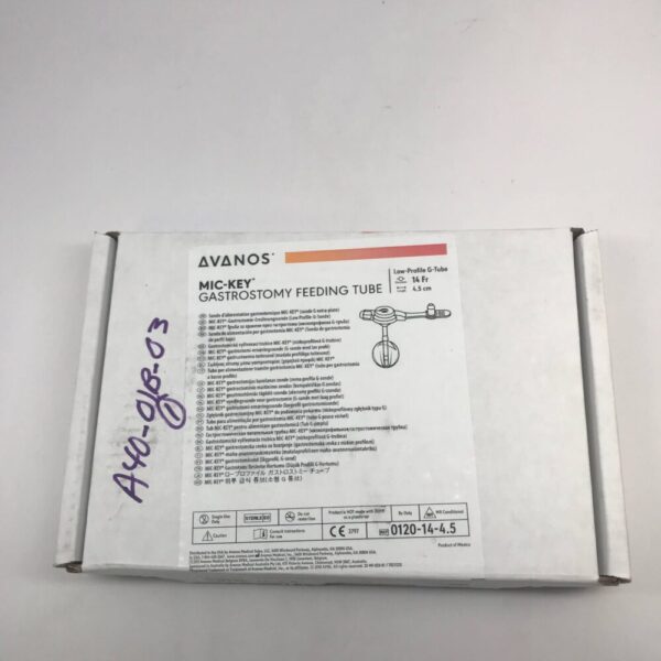 Avanos 0120-14-4.5 Mic-Key Gastrostomy Feeding Tube low-profile G-Tube D=14Fr, L=4.5cm (X)