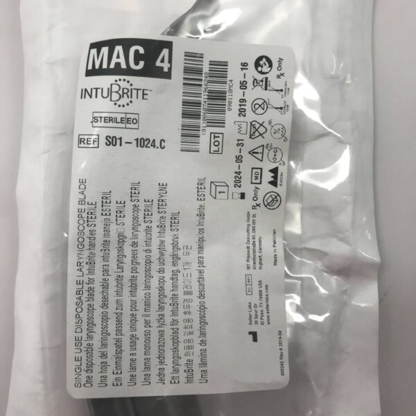 Salter Labs S01-1024.C  IntuBrite Single Use Disposable Laryngoscope Blade MAC 4