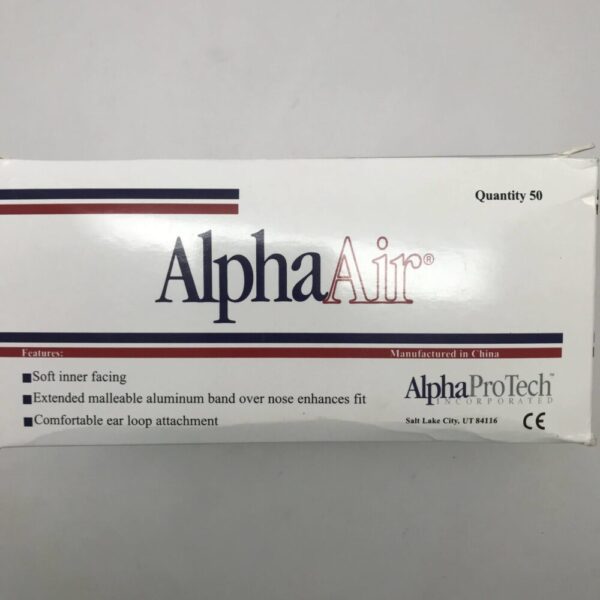AlphaAir YL1005 Yellow Isolation Mask w\Ear loops (50\box)