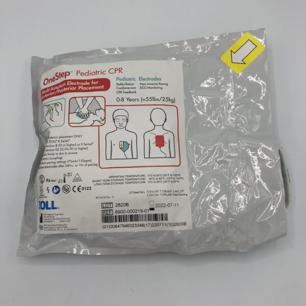 Zoll 8900-000219-01 One Step Pediatric CPR, Pediatric Electrodes for Placement (X)