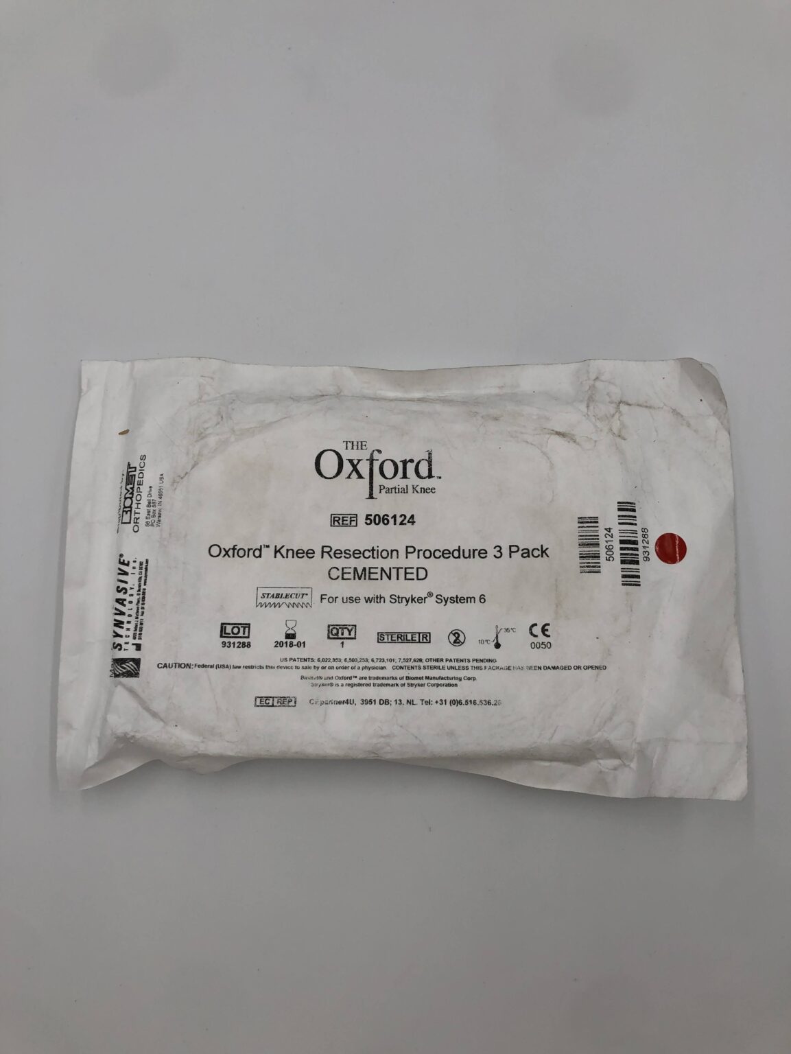 Synvasive Technology 506124 Oxford, Knee Resection Procedure 3