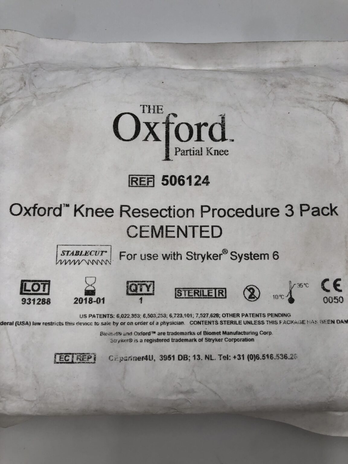 Synvasive Technology 506124 Oxford, Knee Resection Procedure 3