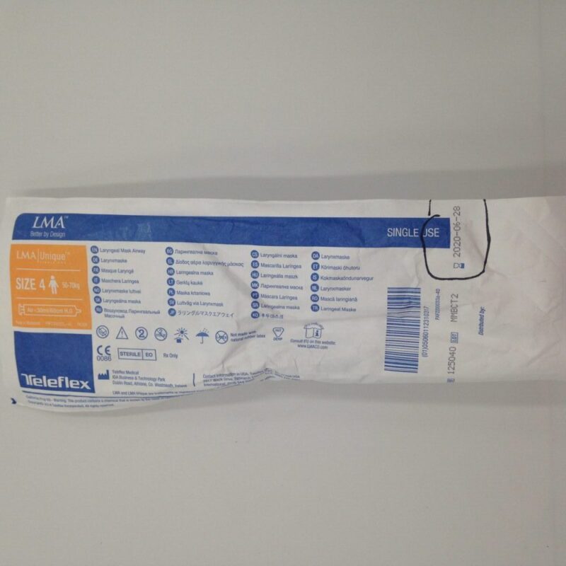 TeleFlex 125040 LMA Unique, Laryngeal Mask Airway, S=4 (x) - GB