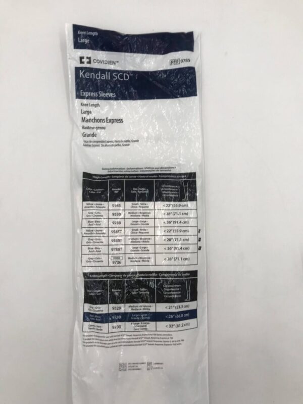 COVIDIEN 9789 Kendall SCD, Express Sleeves, Knee Length, L