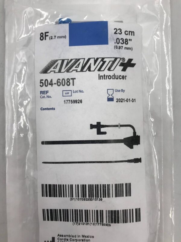 Cordis 504-608T Avanti+ Introducer, 8F 23cm (x)