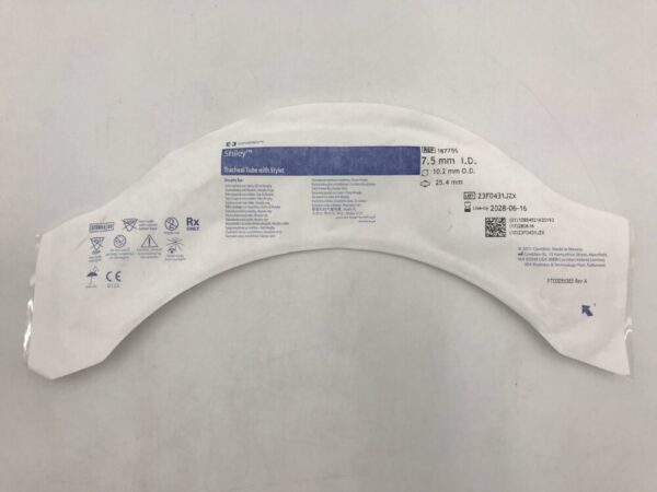 Covidien 18775S Shiley Tracheal Tube W/ Stylet, 7.5mm