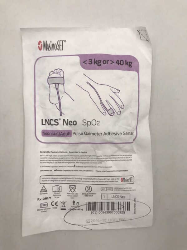 Masimo Set 2329 LNCS Neo SpO2 Neonatal/Adult Pulse Oximeter Adhesive Sensor (3kg-40kg) (X)