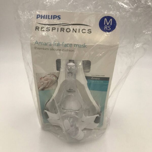 Respironics 1090226 Amara, Full Face Mask, Medium, W/RS Frame and HGR Dom