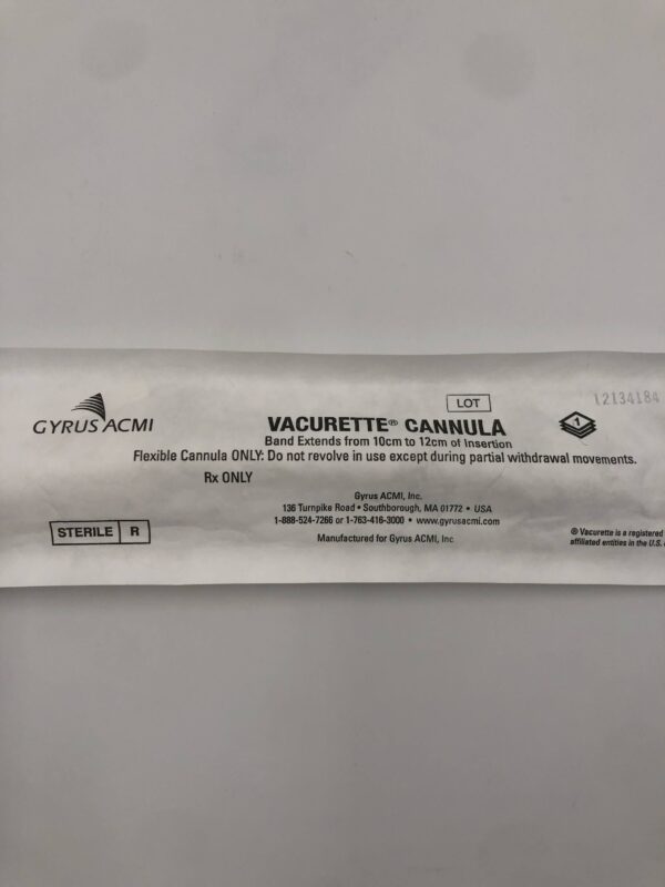 Gyrus Acmi 21555 Vacurette Cannula, Curved Rigid, 12mm (X)