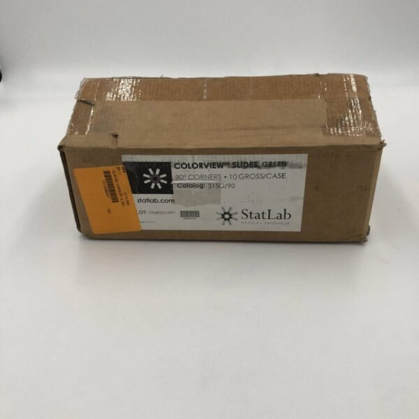 StatLab 315G/90 ColorView Slides, Green 90° Corners 10 Gross/Case