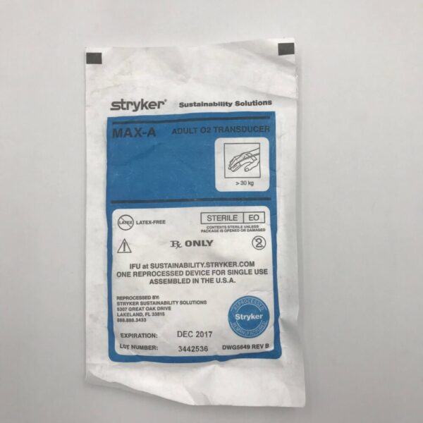 Stryker MAX-A Adult >30kg O2 Transducer (Reprocessed) (x)