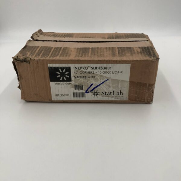 StatLab 601B InkPro Slides, Blue 45° Corners 10 Gross/Case
