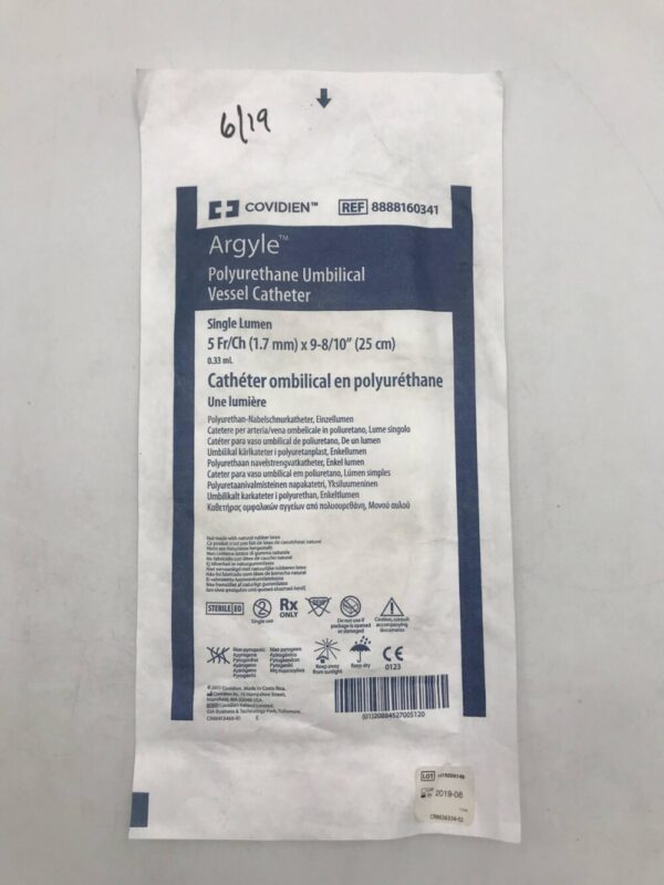 Covidien 8888160341 Argyle Polyurethane Umbilical Vessel Catheter, 5Fr (x)