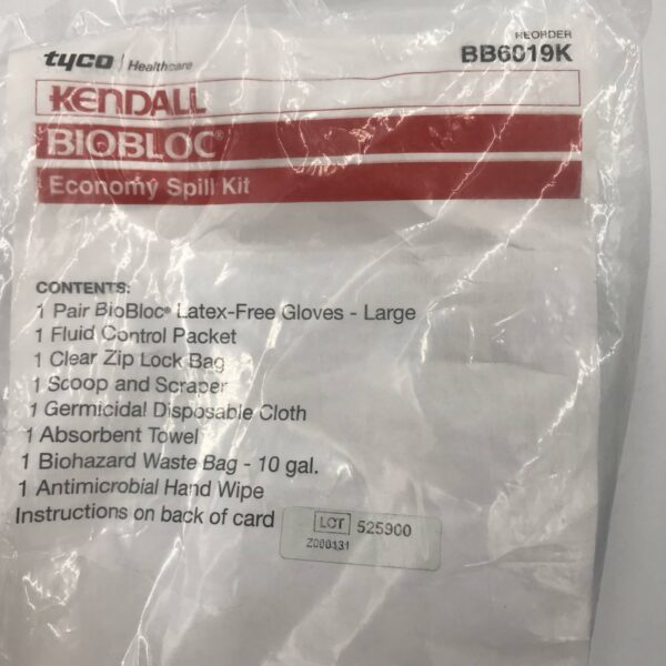 Tyco HealthCare BB6019K Kendall BIOBLOC Economy Spill Kit