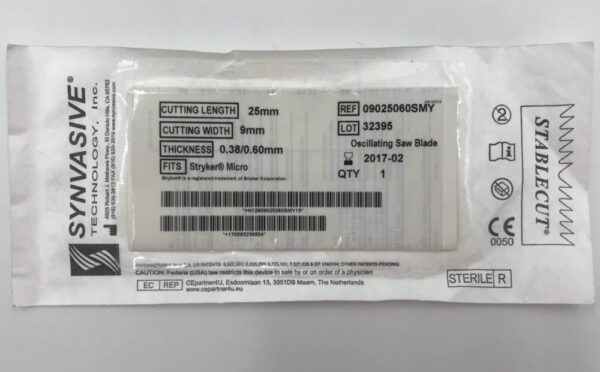 Synvasive Technology 09025060SMY Oscillating Saw Blade, 25mm (x)