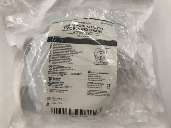 Cardinal Health SU130-402D Jackson-Pratt Reservoir Kit w/Pvc Round Drain 10Fr  400ml