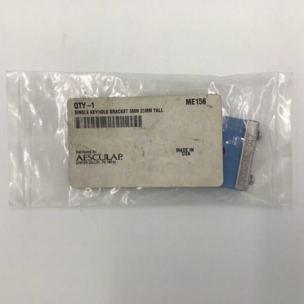 Aesculap ME156 Single Keyhole Bracket, 5mm 25mm Tall (2/Pkg)
