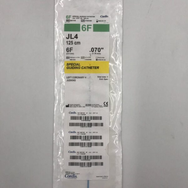 Cordis SM7435 Special Guiding Catheter, JL4 Left Coronary 4 Judkins, 6F (x)