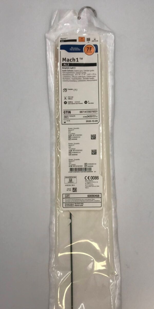 Boston Scientific 3435751 Mach1 AL3 Amplatz Left 3 Guide Catheter 7F (x)