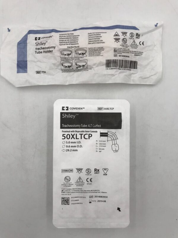 COVIDIEN 50XLTCP Shiley Tracheostomy Tube XLT Cuffed (5.0mm=I.D)(9.6mm=O.D.) (X)
