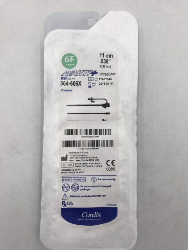 Cordis 504-606X Avanti+ Introducer, 6F 11cm (X)