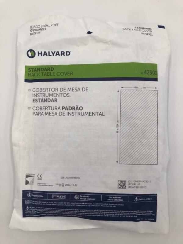 HALYARD 42301 Standard Back Table Cover 88in x 44in