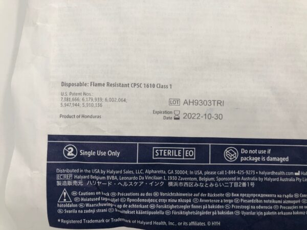HALYARD 41734 Aero Blue Performance Surgical Gown XL, AAMI Level 3 (X)