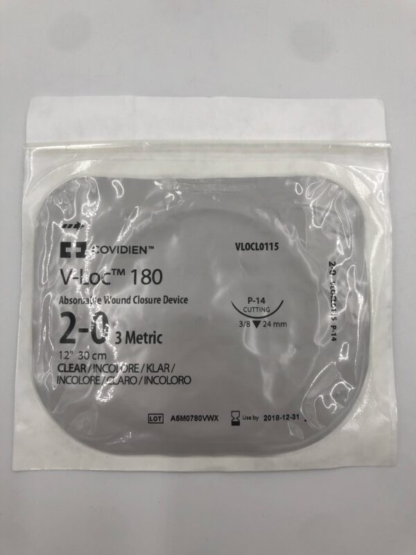 COVIDIEN VLOCL0115 V-Loc 180 Absorbable Wound closure Device 2-0 Clear (X)
