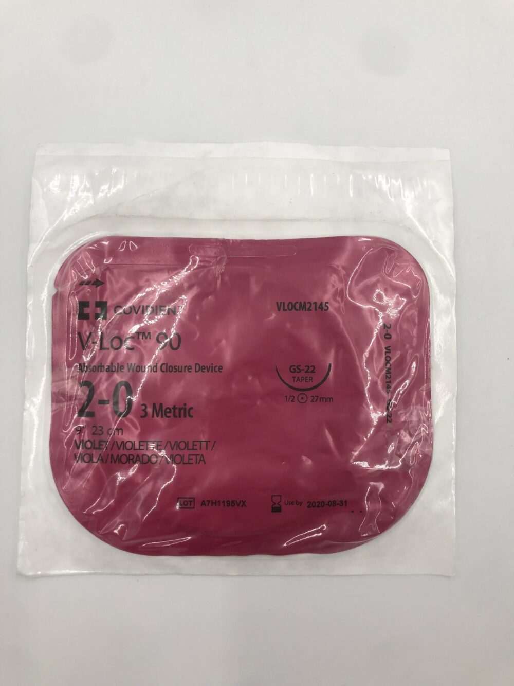 COVIDIEN VLOCM2145 V-Loc 90 Absorbable Wound Closure Device 2-0, Violet (X)  - GB TECH USA