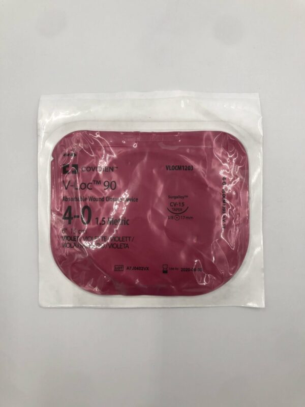 COVIDIEN VL0CM1203 V-Loc 90 Absorbable Wound closure Device 4-0, Violet (X)