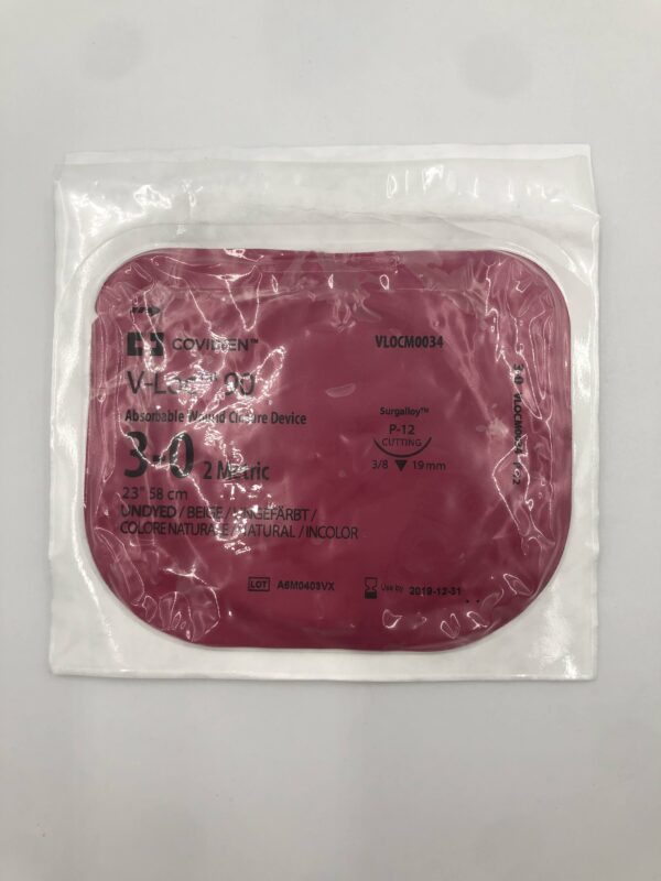 COVIDIEN VL0CM0034 V-Loc 90 Absorbable Wound Closure Device 3-0 Undyed (X)
