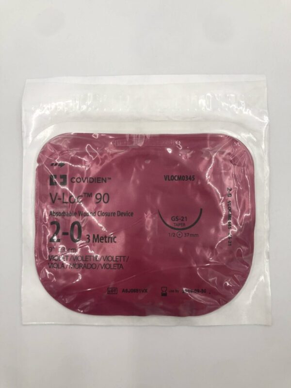 COVIDIEN VL0CM0345 V-Loc 90 Absorbable Wound Closure Device 2-0, Violet (X)