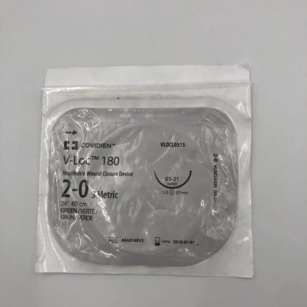 COVIDIEN VL0CL0335 V-Loc 180 Absorbable Wound Closure Device 2-0 Green (X)