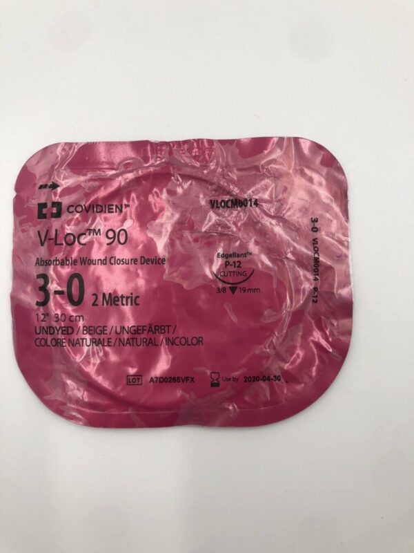 COVIDIEN VL0CM0014 V-Loc 90 Absorbable Wound Closure Device 3-0 Undyed (X)