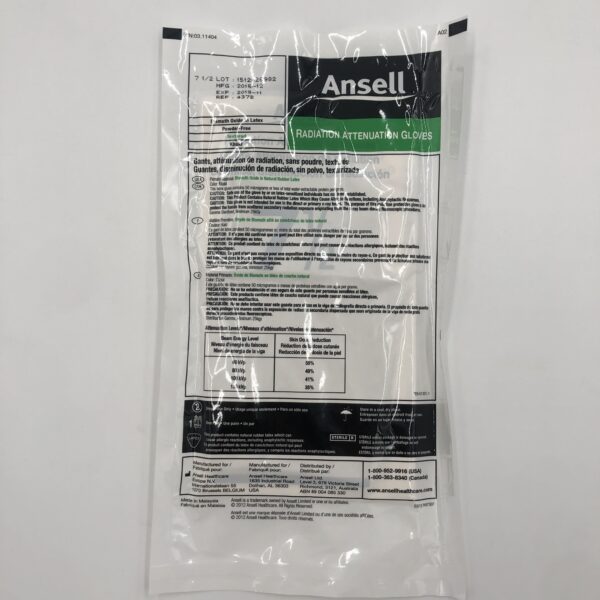 ANSELL 4372 Radiation Attenuation Gloves Size 7.5 (X)