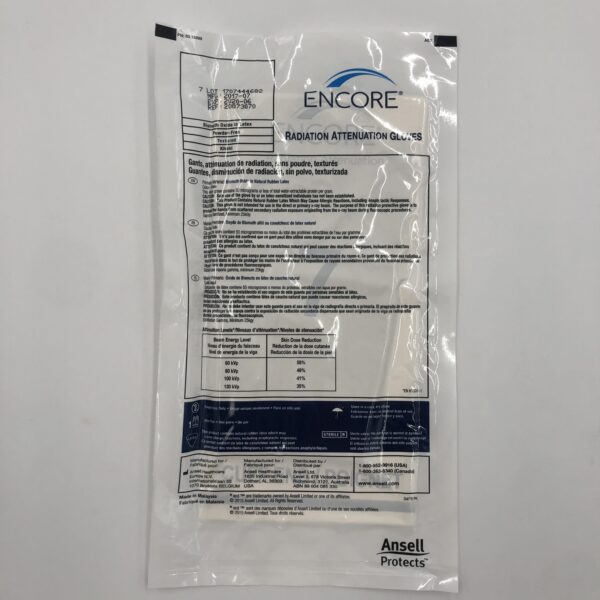 ANSELL 20873070 Encore Radiation Attenuation Gloves, Size 7 (X)