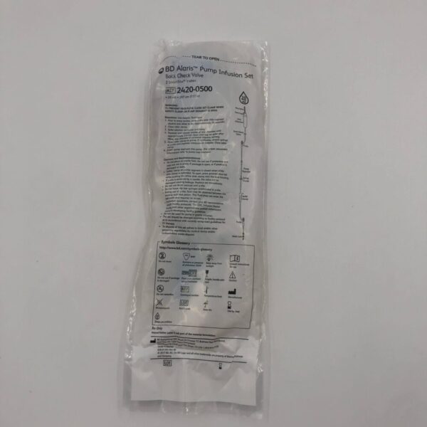 BD 2420-0500 Alaris™ Pump Infusion Set Back Check Valve 2 SmartSite™ Y-Sites 20ml(X)